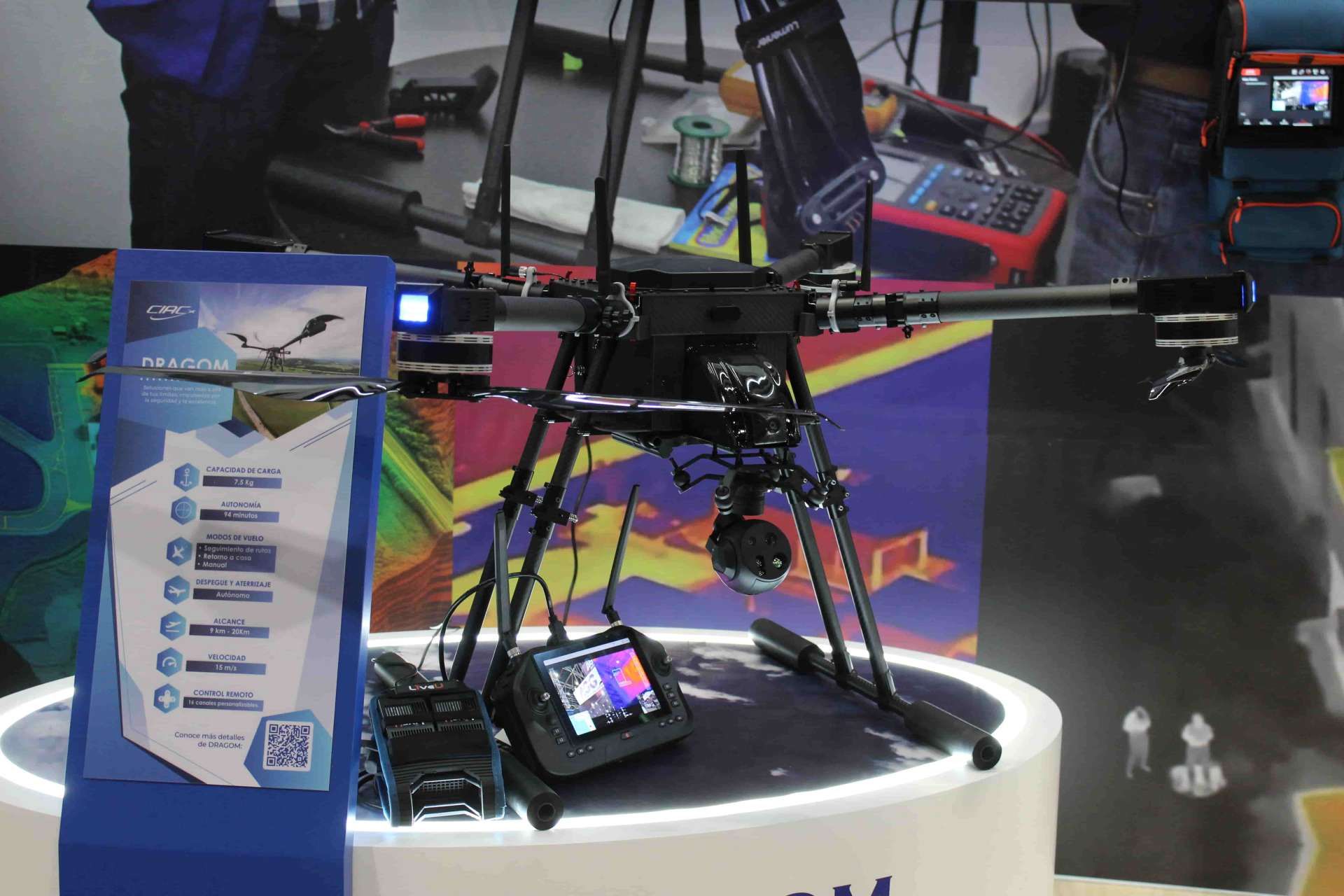 Colombia used the Expodefensa 2025 stage in Bogota to spotlight its Dragom guided reconnaissance and attack drone, underscoring a broader national push to build autonomous defense technology through its state-owned manufacturer CIAC (Picture Source: Army Recognition Group)