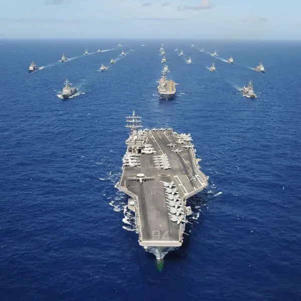 A carrier strike group operating as part of the U.S. Pacific Fleet, soon to be deployed near Venezuela (Picture source: U.S. Navy).