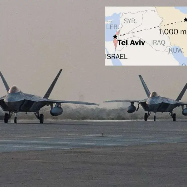 U.S. Air Force F-22 Raptor stealth fighters have reportedly landed in Israel after departing RAF Lakenheath, signaling a possible forward deployment amid rising tensions with Iran (Picture Source: The Washington Post / U.S. Air Force)