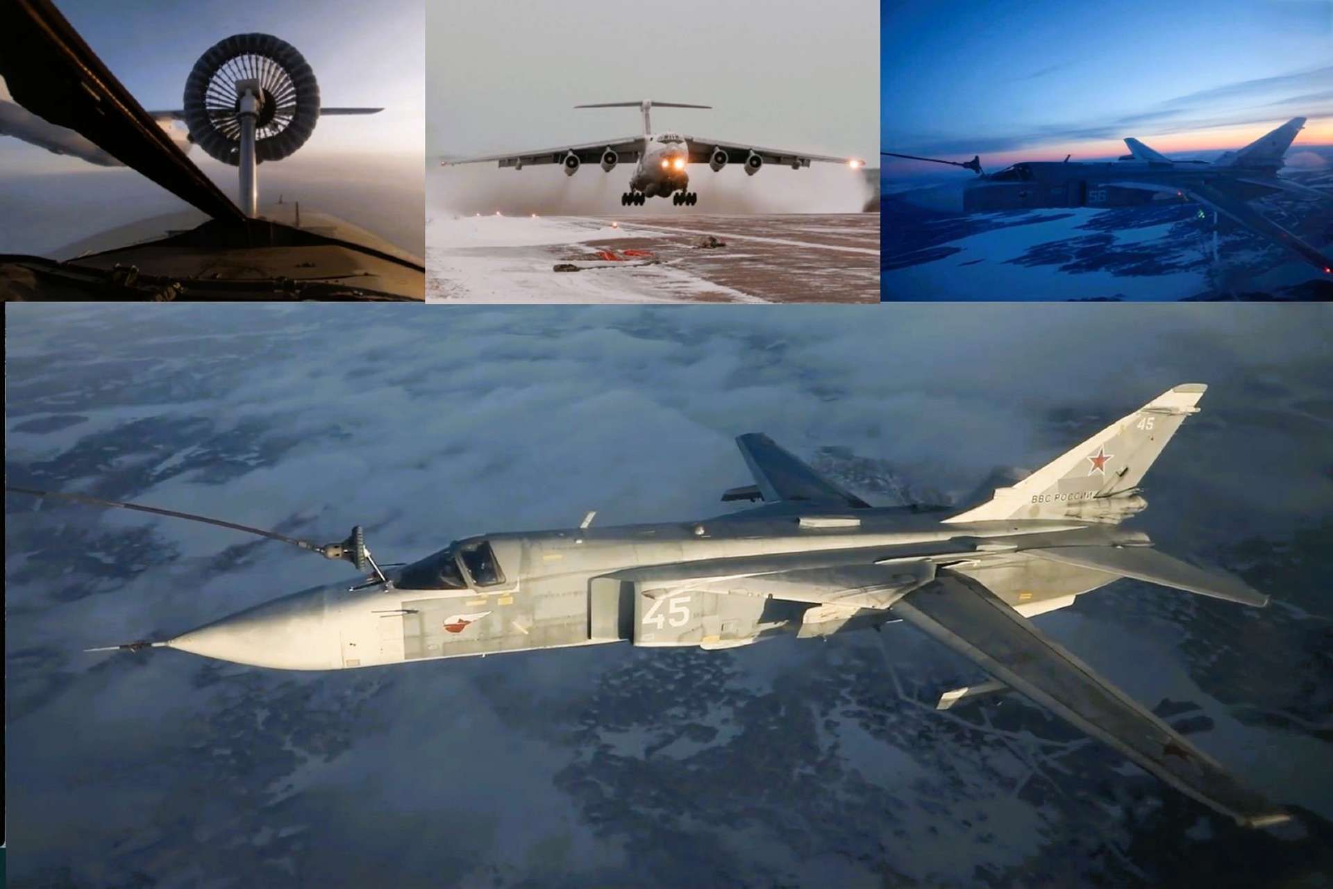 Russia’s Northern Fleet has showcased its ability to sustain long-range bomber operations by conducting Su-24M aerial refueling with Il-78 tankers in complete Arctic polar darkness, reinforcing Moscow’s focus on endurance and reach in the High North (Picture Source: TASS)