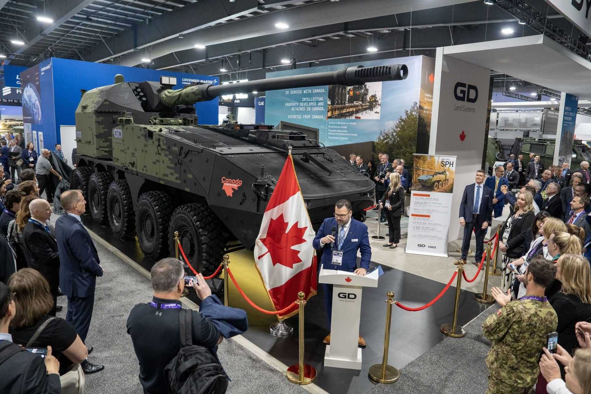 The Canadian Grizzly LAV enters the IFM competition with an artillery configuration already adopted abroad, domestic manufacturing potential, LAV fleet commonality, and one of the few artillery systems associated with fire-on-the-move capability. (Picture source: GDLS-C)