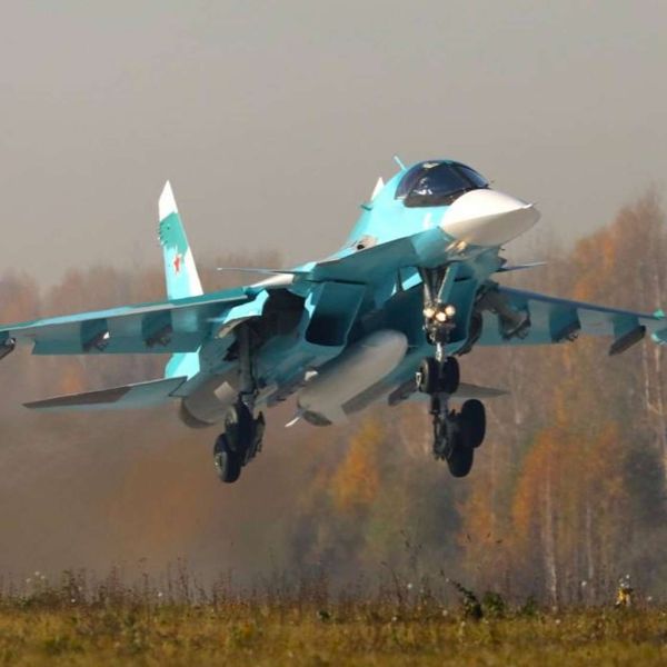 The Su-34 is a twin-seat Russian fighter-bomber designed for long-range precision strikes and tactical reconnaissance in contested airspace (Picture Source: Rostec)