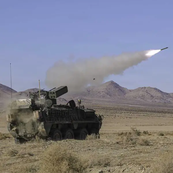 This live-fire event demonstrated that the Stryker M-SHORAD, officially named Sergeant Stout, can conduct target engagements rapidly while maneuvering with a U.S. Army brigade combat team. (Picture source: U.S. Army)