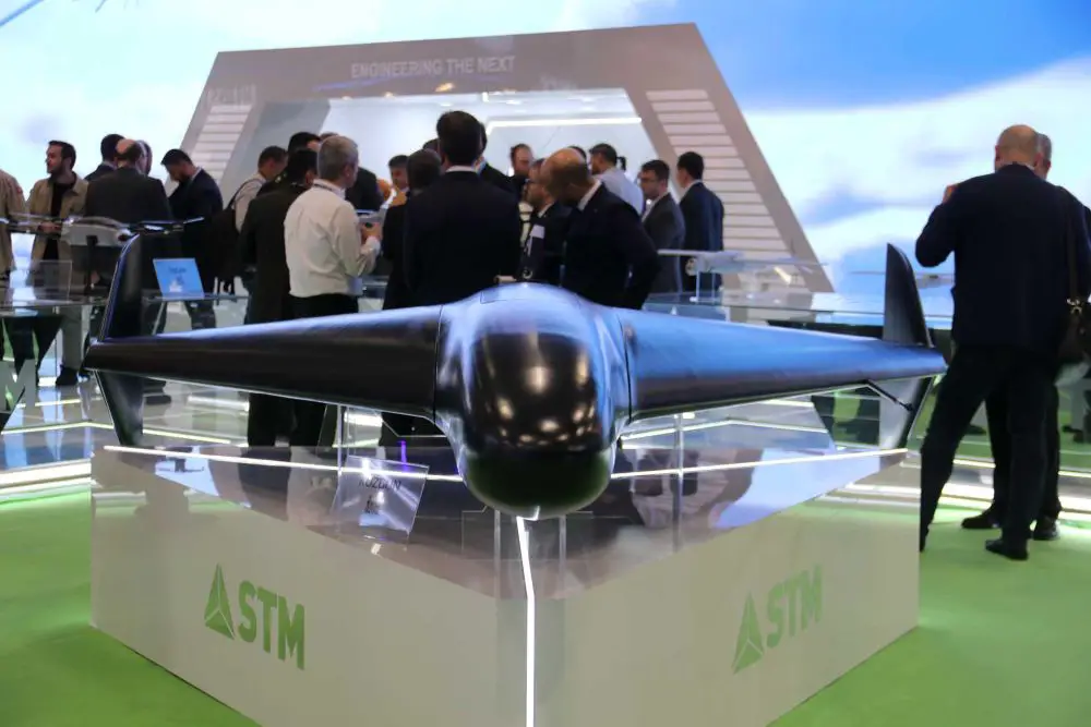 STM unveils for the first time at SAHA Expo 2026 the new Kuzgun long-range loitering munition UAV, Turkey’s latest low-cost deep-strike drone designed for autonomous precision attacks and long-range saturation warfare.