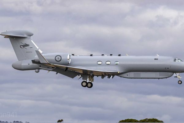 The second MC-55A Peregrine departed from Greenville Majors Airport in Texas on March 9, 2026, then onward to Hickam Air Force Base in Hawaii and Guam before the final flight to Australia. (Picture source: X/Airman941)