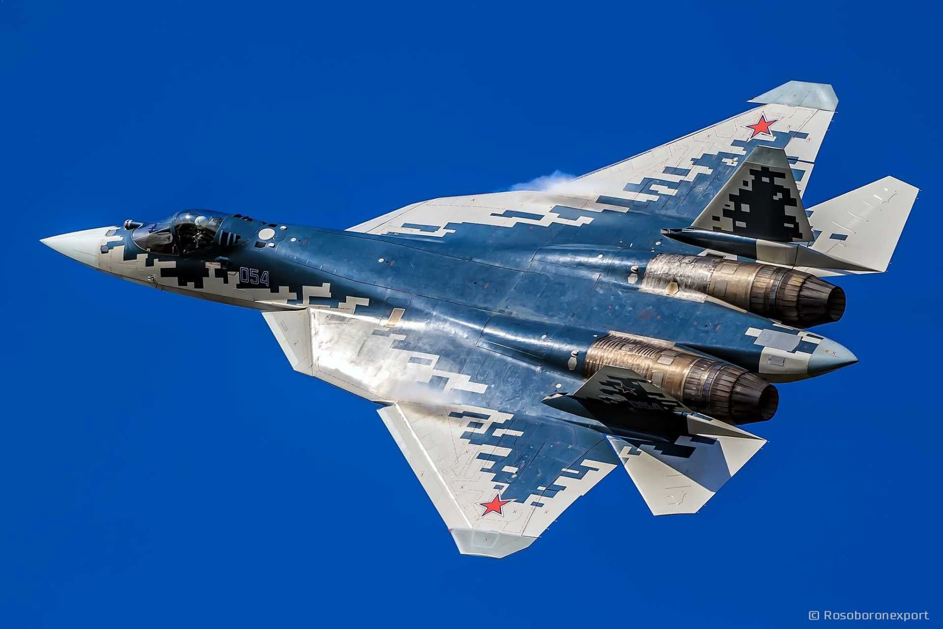 Su-57E Multirole Stealth Fighter Jet Aircraft Russia technical data fact sheet pictures video