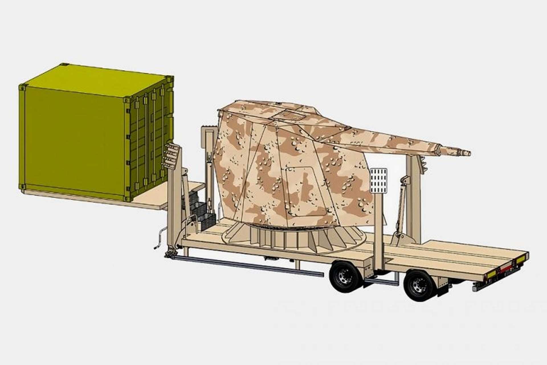 The Hystrix 76 ADS is based on the 76/62 naval gun in the SovraPonte configuration, which avoids below-deck intrusion and allows installation on land supports. (Picture source: Leonardo)