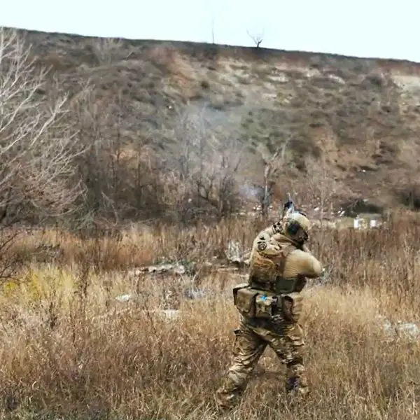 Ukrainian Special Forces from the 3rd Regiment of UASOF conduct live-fire training with 12-gauge shotguns to intercept hostile FPV drones during close-range counter-UAS drills near the front line.