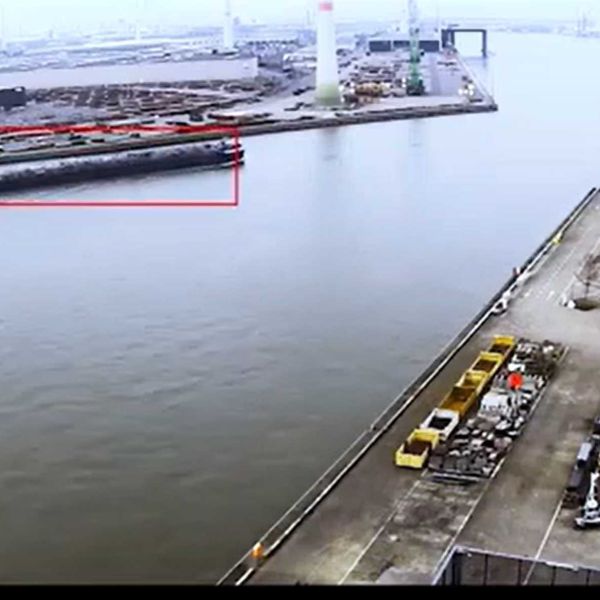 Illustration of Phoenix AI’s edge-based vision technology detecting a vessel at sea. Similar AI-driven optical detection systems could support counter-UAS missions by identifying small drones with low radar signatures in real time.