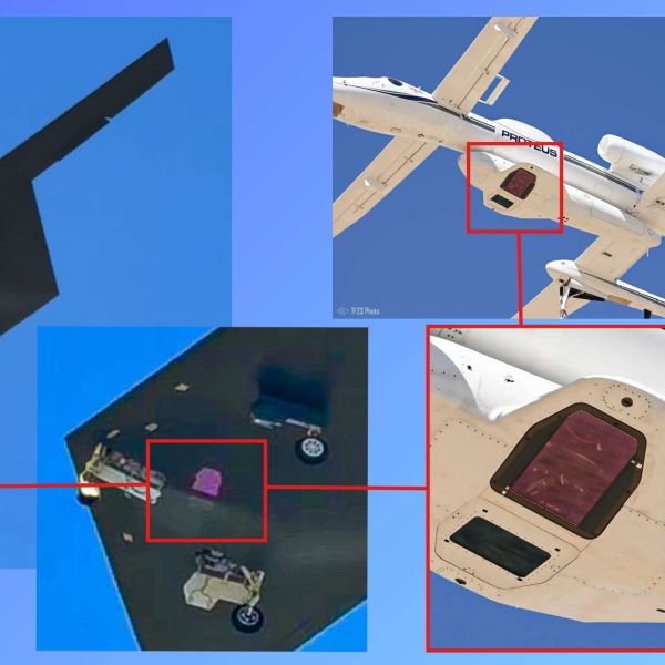 New footage from Larissa in Greece appears to show the elusive RQ-180 stealth drone with a visible underside sensor, offering rare evidence of its likely deep-penetration ISR role (Pictures Source: Efthymios Siakaras /  TF23 Photo)