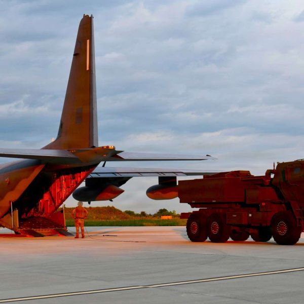 A newly released image showing a Romanian HIMARS launcher being loaded into a U.S. Air Force MC-130J Commando II during Exercise Trojan Footprint 26 highlights NATO's growing ability to rapidly deploy long-range precision fire assets across its eastern flank (Picture Source: U.S. Air Force)