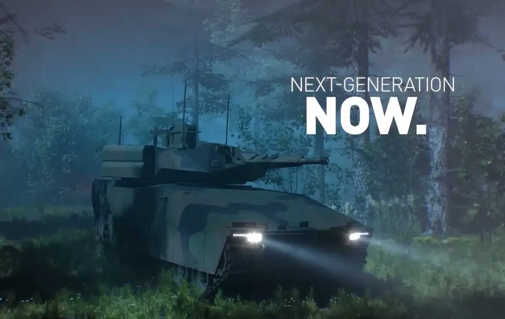 Artist’s rendering of the American Rheinmetall Vehicles Lynx XM30, proposed as the U.S. Army’s next-generation infantry fighting vehicle under the XM30 program.