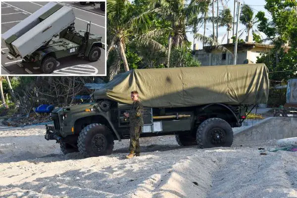 U.S. Marines deploy the NMESIS coastal anti-ship missile system in Batanes during Balikatan 2026, demonstrating rapid island-based sea-denial capability near the strategic Luzon Strait (Picture source: U.S. DoW).