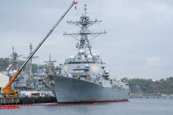 U.S. Navy Arleigh Burke-class guided-missile destroyer USS Ralph Johnson (DDG 114) is moored at Commander Fleet Activities Yokosuka (CFAY) following the successful completion of its Chief of Naval Operations (CNO) maintenance availability on April 6, 2026. The maintenance period restored the destroyer’s operational readiness for continued U.S. 7th Fleet missions in the Indo-Pacific. (U.S. Navy photo by Randall Baucom)
