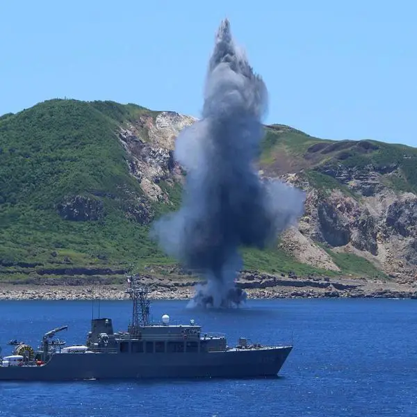 Japan’s mine countermeasure force is structured around a fleet of approximately twenty dedicated vessels, but a deployment to the Strait of Hormuz would only be examined if naval mines were obstructing navigation after hostilities had ended. (Picture source: Japanese Navy)