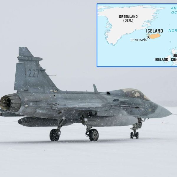 Six Swedish JAS 39 Gripen fighters have deployed to Iceland for NATO air policing, marking Sweden’s first operational contribution to Alliance air defense while reinforcing deterrence in the Arctic and North Atlantic (Picture Source: Britannica / NATO / Swedish Armed Forces)