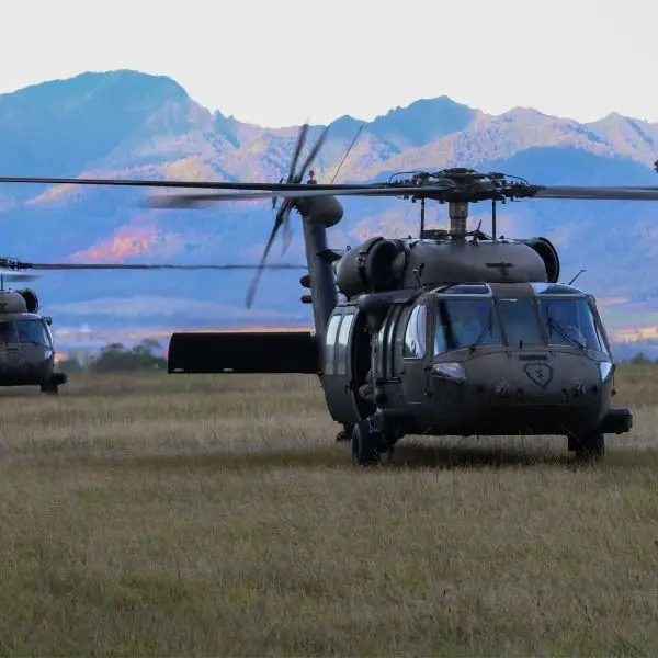 A U.S. Army UH-60M Black Hawk, representing the utility helicopter variant being procured under Program Year Five of the Black Hawk multi-year ten contract.
