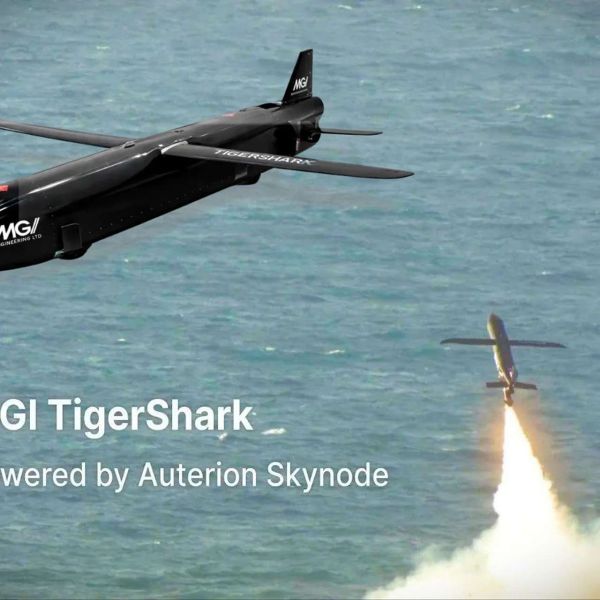 MGI Engineering and Auterion have flown the TigerShark, a high-speed, long-range autonomous strike drone designed to operate in GNSS-denied environments, signaling Europe’s push to rebuild sovereign deep strike capability (Picture Source: MGI Engineering and Auterion)