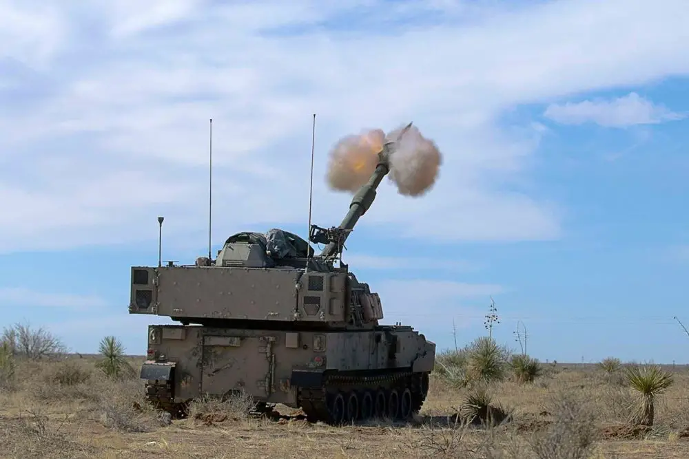 The U.S. Army validated the operational role of the upgraded M109A7 Paladin during live-fire training at Fort Bliss, highlighting its improved mobility, digital integration, and survivability for armored brigade artillery operations (Picture Source: U.S. Fort Bliss Garrison)