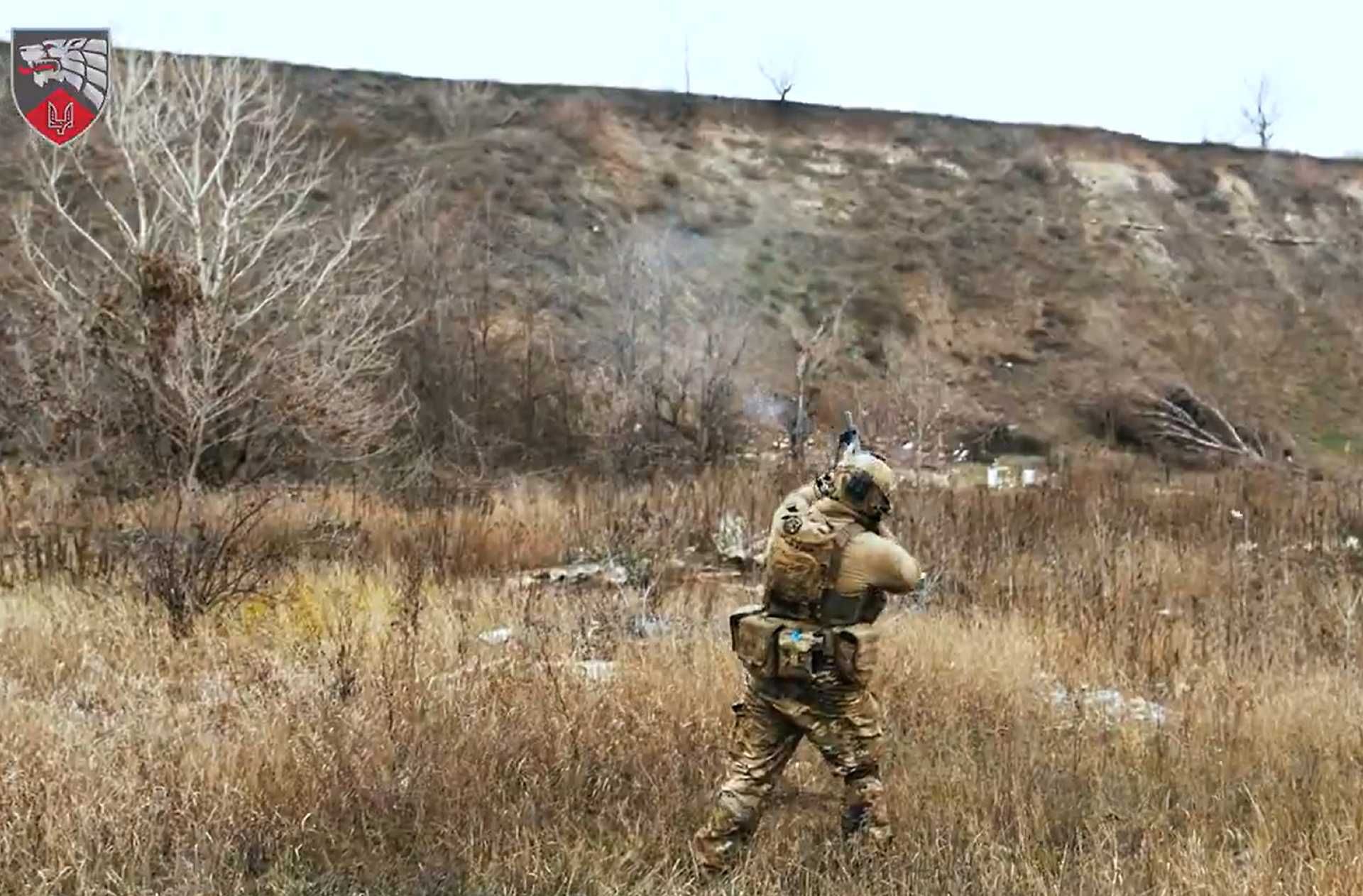 Ukrainian Special Forces from the 3rd Regiment of UASOF conduct live-fire training with 12-gauge shotguns to intercept hostile FPV drones during close-range counter-UAS drills near the front line.