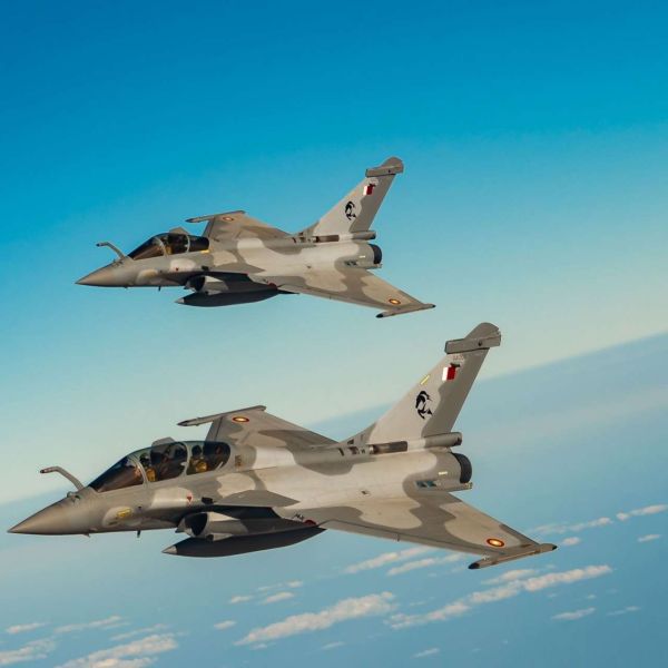 Qatar’s strike options against Iran rely on long-range airpower and naval missiles: F-15QAs for deep strike/SEAD (HARM, JSOW, JDAM, Harpoon); Rafales with SCALP-EG and AASM; Typhoons for escort and precision attack (Meteor, Brimstone); and Al Zubarah corvettes with Exocet MM40 Block 3 and Aster 30 for Gulf maritime denial (Picture source: Qatar MoD).