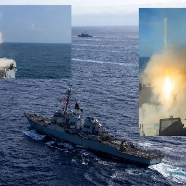The U.S. Navy has positioned six Arleigh Burke-class guided missile destroyers in the Arabian Sea to conduct sustained long-range Tomahawk strike operations under Operation Fury, expanding distributed maritime firepower in a high-risk regional theater (Picture Source: DVIDS / U.S. Navy)