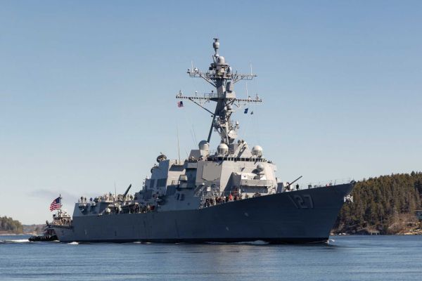The USS Patrick Gallagher (DDG-127) departed the shipyard via the Kennebec River and proceeded toward open-water testing areas where performance would be assessed before future US Navy acceptance. (Picture source: General Dynamics Bath Iron Works)