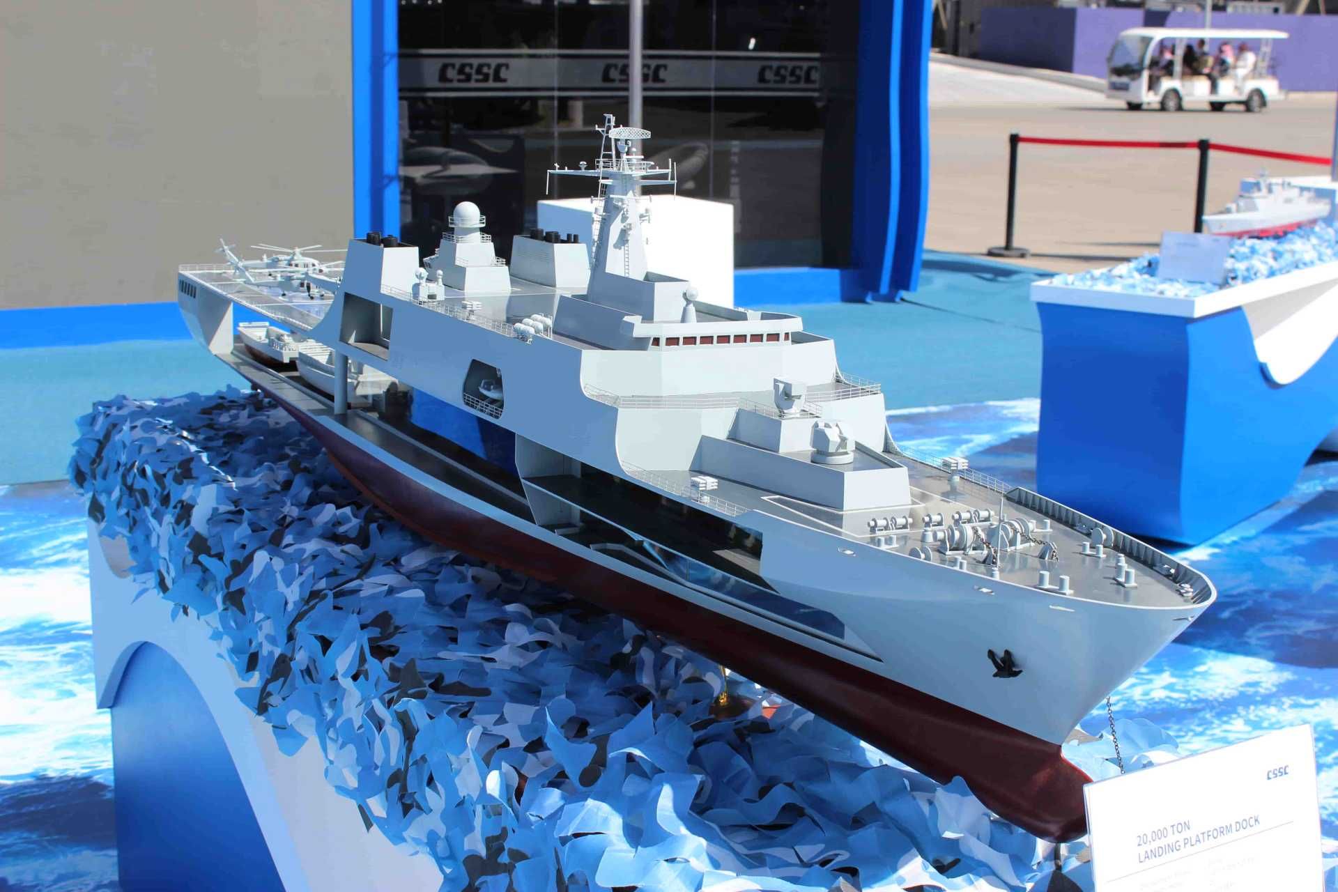 When compared to other LPDs, CSSC's 20,000-ton model remains smaller than the American San Antonio-class amphibious transport dock, which displaces about 25,000 tons full load, but is almost twice as large as the 10,600-ton Taiwanese Yushan-class. (Picture source: Army Recognition)