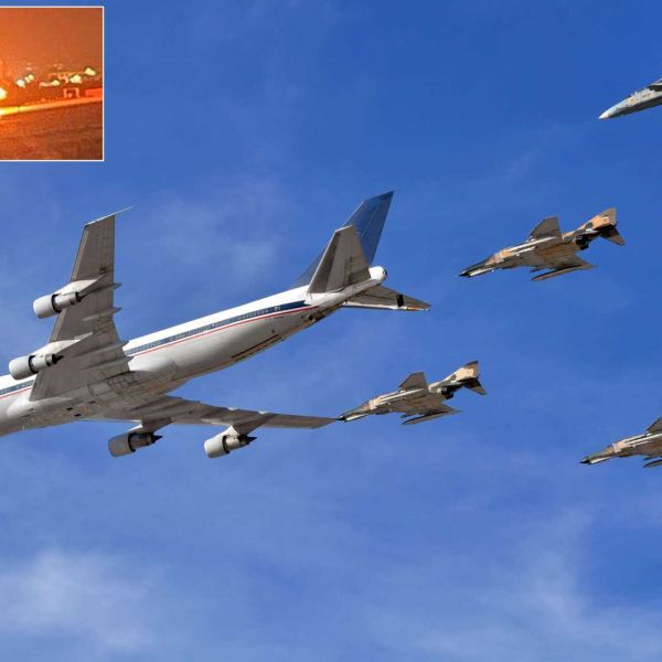 The Iranian KC-747 was a Boeing 747-131 initially ordered by Eastern Air Lines but finally delivered to Trans World Airlines in 1971, before undergoing a tanker conversion in 1975 for the Imperial Iranian Air Force. (Picture source: Iranian MoD and X/@BabakTaghvaee1)