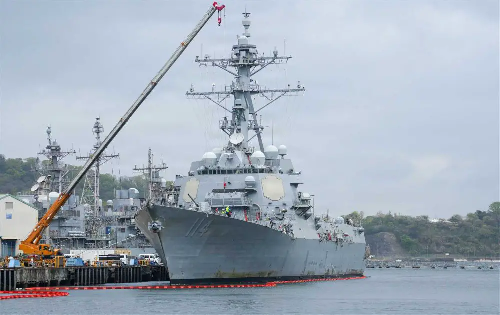 U.S. Navy Arleigh Burke-class guided-missile destroyer USS Ralph Johnson (DDG 114) is moored at Commander Fleet Activities Yokosuka (CFAY) following the successful completion of its Chief of Naval Operations (CNO) maintenance availability on April 6, 2026. The maintenance period restored the destroyer’s operational readiness for continued U.S. 7th Fleet missions in the Indo-Pacific. (U.S. Navy photo by Randall Baucom)