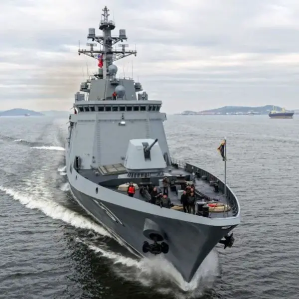 North Korean leader Kim Jong Un inspects operations aboard the Choe Hyon destroyer