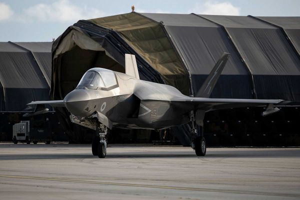 British Royal air Force F-35B Lightning II stealth fighters from No. 617 Squadron conduct Quick Reaction Alert (QRA) training from RAF Akrotiri, Cyprus, on February 9, 2026. Aircraft of the same type recently intercepted and destroyed hostile drones during coalition operations linked to Operation Epic Fury over the Middle East