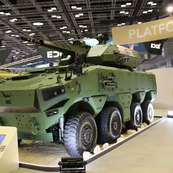 ASELSAN SARP 100/35 unmanned turret with stabilized 35 mm cannon, airburst-capable ammunition, coaxial machine gun and high-elevation sensors for engaging armored, aerial and dismounted threats under full crew protection (Picture source: Army Recognition Group).