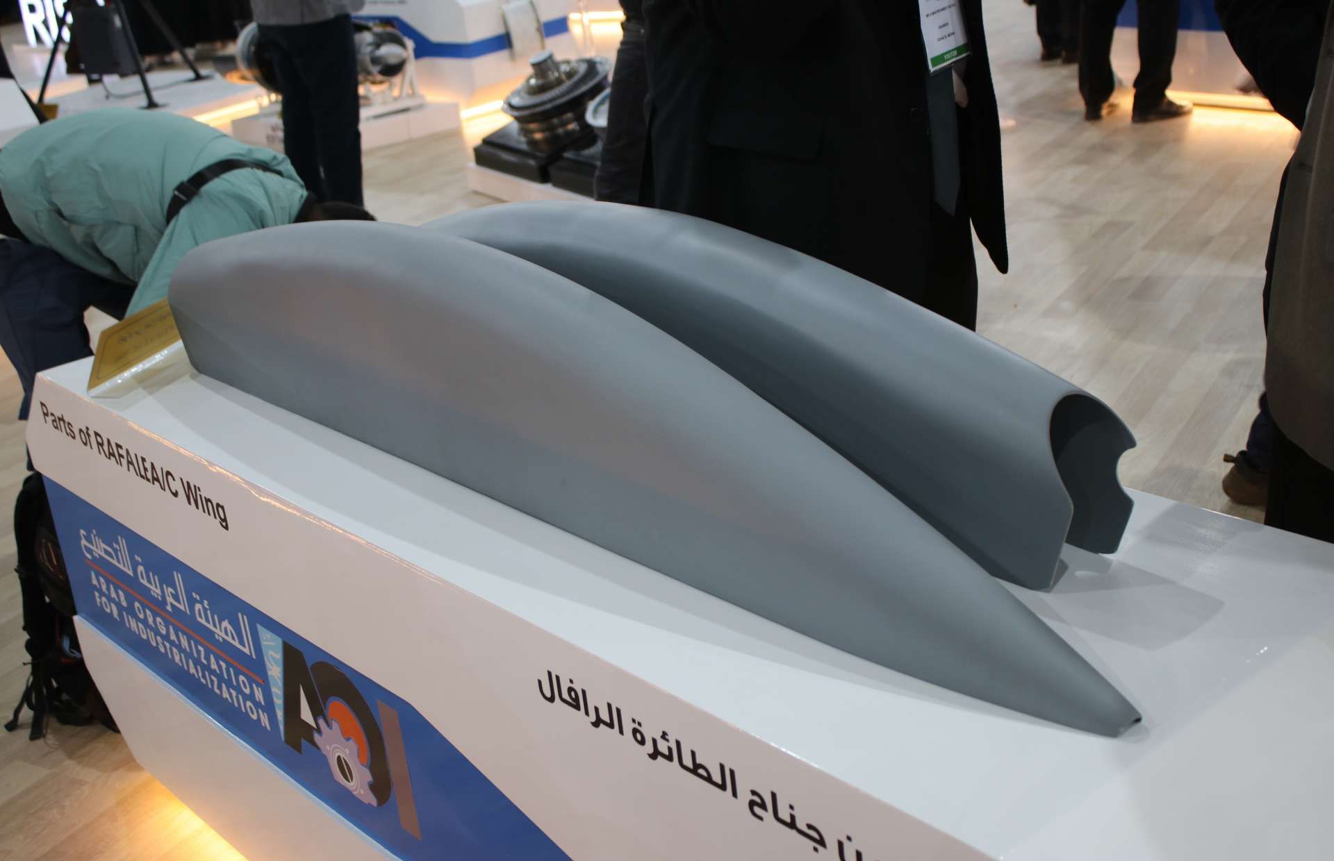 At EDEX 2025, the Arab Organization for Industrialization showcased newly manufactured Rafale wing components, marking Egypt’s first confirmed production of parts for the French multirole fighter under its expanding industrial partnership with Dassault Aviation (Picture source: Army Recognition Group).
