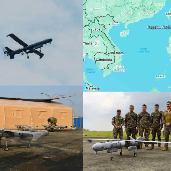 The U.S. Marine Corps showcased the Firestorm Tempest drone alongside Philippine Navy personnel during Balikatan 2026, highlighting a growing Indo-Pacific focus on distributed maritime surveillance, expeditionary logistics, and littoral warfare operations near the South China Sea and Luzon Strait (Picture Source: U.S. Marines / Google Earth, Edited By Army Recognition Group)