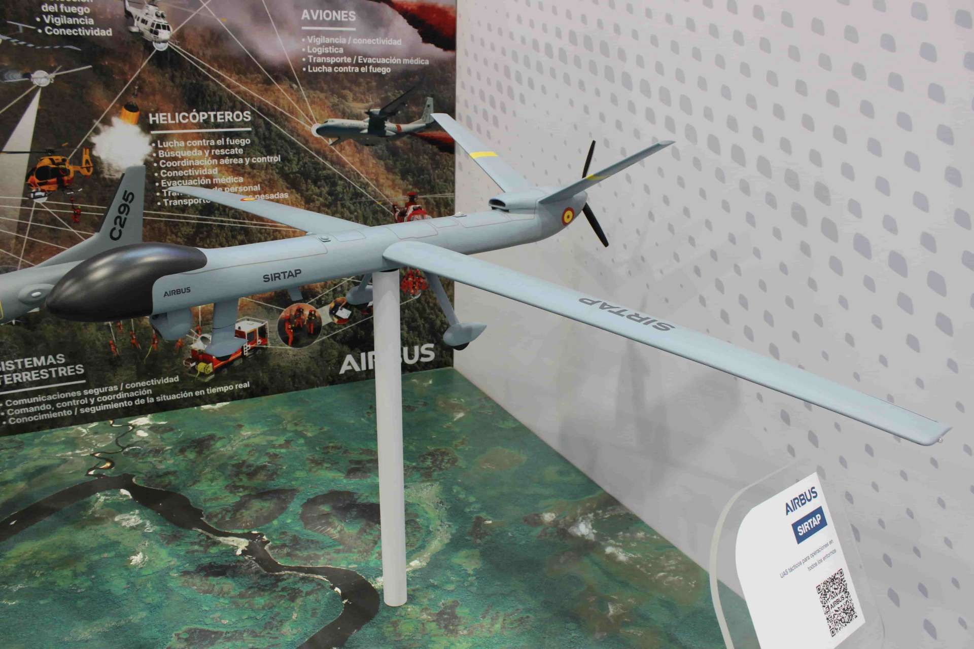 Sirtap is a medium altitude tactical drone designed for long endurance surveillance, carrying electro-optical and radar payloads on a compact twin boom airframe suited for border and maritime monitoring (Picture Source: Army Recognition)