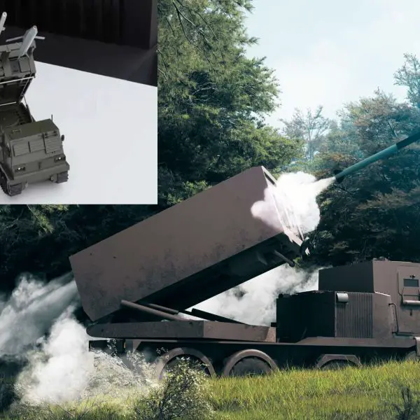 France’s Thundart launcher, shown here in concept form, mirrors the U.S. HIMARS in range and mobility but stands apart through its fully French design, ITAR-free technology, and integration within national command networks for sovereign long-range precision strikes (Picture source: MBDA / Army Recognition Group).