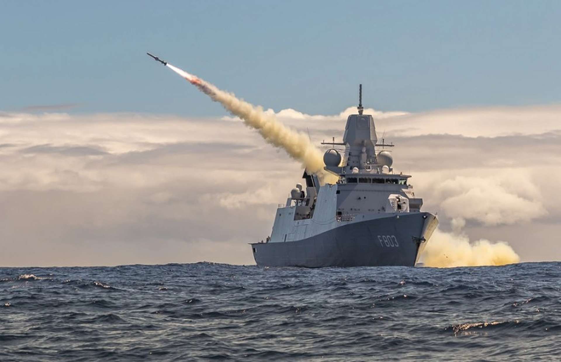 Harpoon Block II coastal strike missile is a sea-skimming flight, active radar terminal seeker, ~220 kg warhead and 120–140 km range; fitted to mobile coastal launchers for dispersed sea denial (Picture source: U.S. DoW).