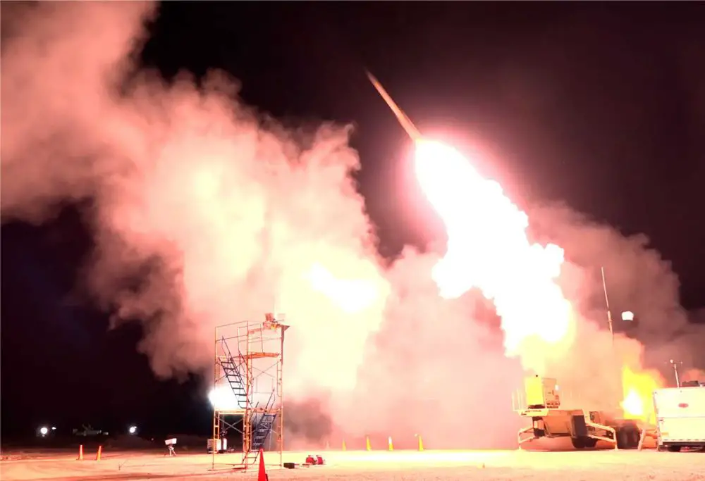 A THAAD interceptor launches during a high-altitude flight test, demonstrating its hit-to-kill capability against ballistic missile threats. The test highlights the system's precision and reliability as Lockheed Martin prepares to quadruple annual production under a new agreement with the Department of War.
