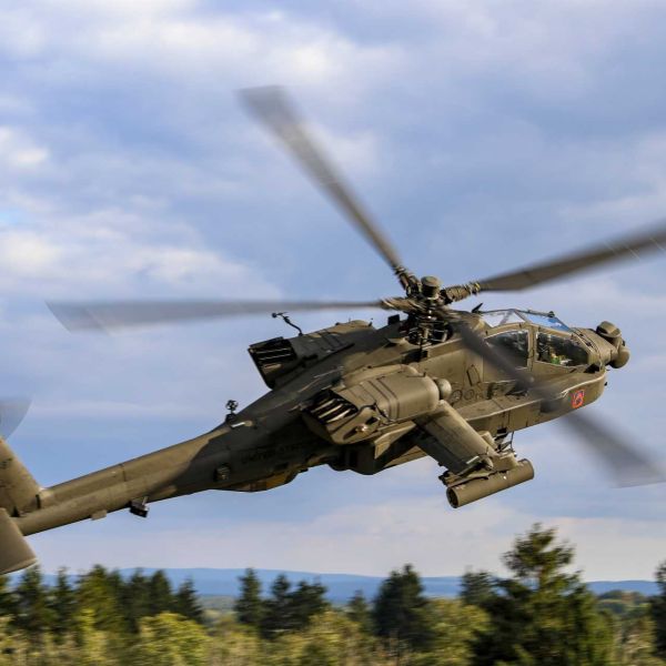 U.S. Army AH-64E Apache, a key platform for the new Improved Threat Detection System developed with Northrop Grumman.