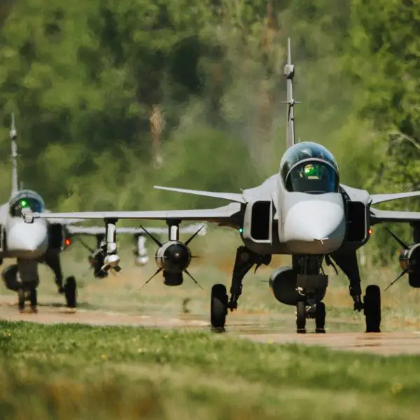 The Gripen C/D's operational doctrine is perfect for the Ukrainian Air Force because it enables fighters to operate from short road strips and decentralized highway sites with minimal maintenance personnel, directly neutralizing Russia's ability to disable permanent airbases with long-range missile strikes. (Picture source: Saab)