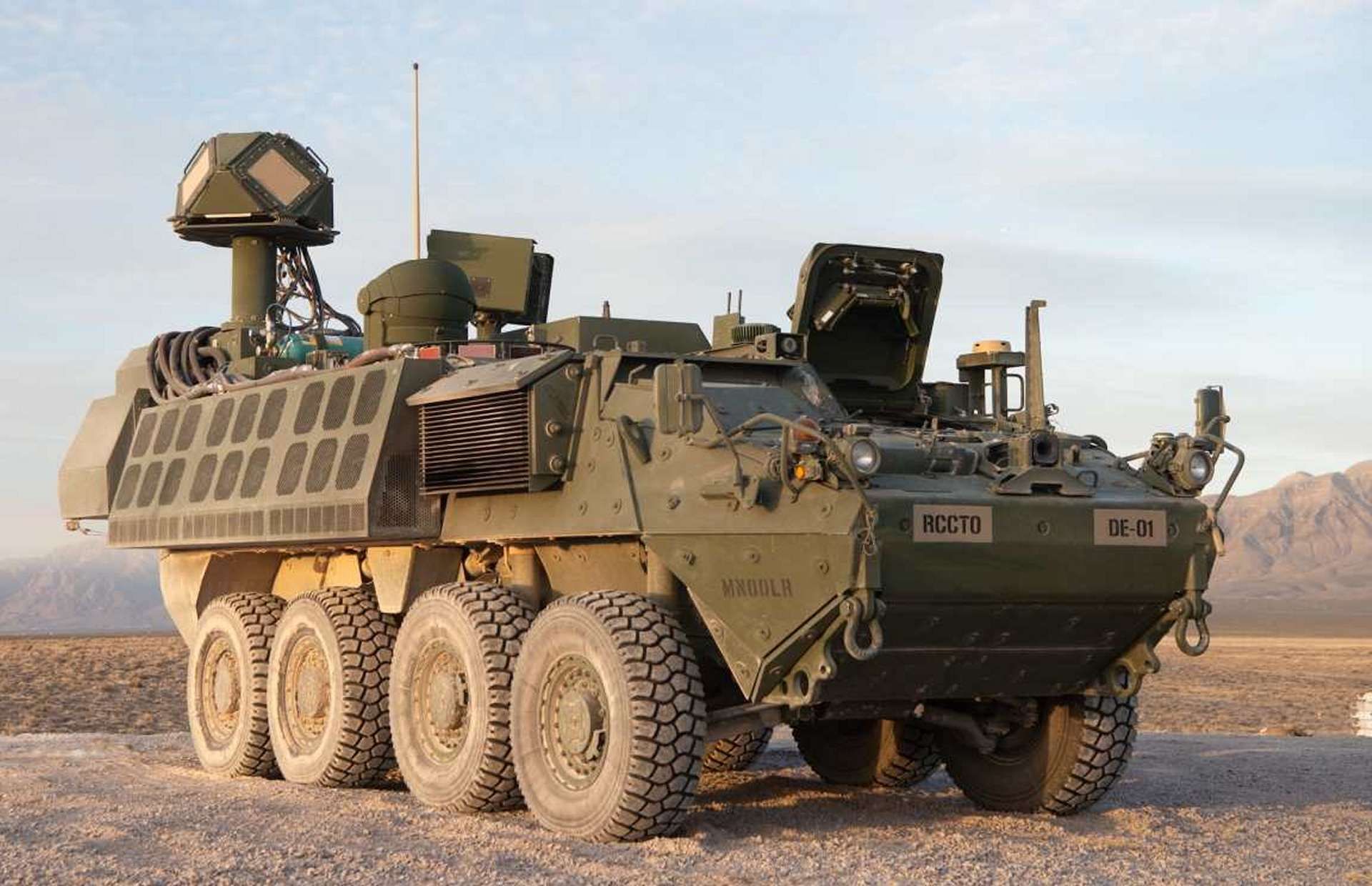 Mounted on a Stryker M-SHORAD vehicle, the U.S. Army’s 50 kW class high-energy laser is designed to engage and destroy small drones, loitering munitions, and select rocket and mortar threats at the speed of light, providing a low-cost, deep-magazine air defense option for maneuver units (Picture source: U.S. DoW).