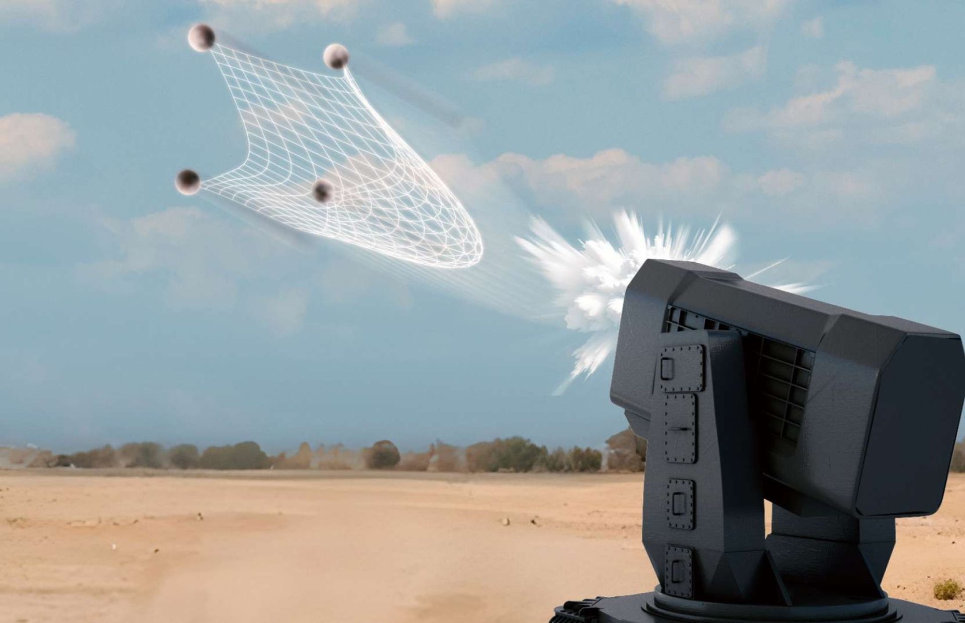 ParaZero’s DefendAir captures hostile drones with non-explosive nets launched from hand-held units, turrets, or interceptor drones, defeating FPV and multi-rotor UAVs when jamming or missiles are impractical (Picture source: ParaZero).