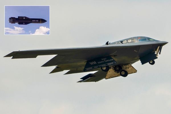 Carried internally by the B-2 Spirit, the GBU-57 enables stealth strikes against deeply-buried hardened targets.(Picture source: U.S DoD)