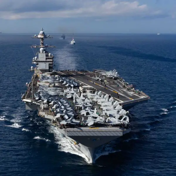 The USS Gerald R. Ford will extend its deployment, started in June 2025, and operate alongside USS Abraham Lincoln in the Middle East, marking the first dual-carrier presence in the CENTCOM area in nearly a year. (Picture source: US Navy)