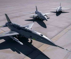The U.S. Air Force selected Anduril's FQ-44 semi-autonomous fighter for production under the Collaborative Combat Aircraft program, advancing its strategy to pair crewed fighters with networked unmanned aircraft to increase combat mass, survivability, and operational flexibility in future high-end conflicts (Picture Source: Anduril)