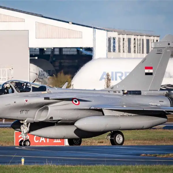 ewly delivered Rafale EM12 fighter jet for the Egyptian Air Force spotted on the tarmac, marking the latest phase in Egypt’s 2021 procurement of 30 French-made Rafale advanced multirole combat aircraft.