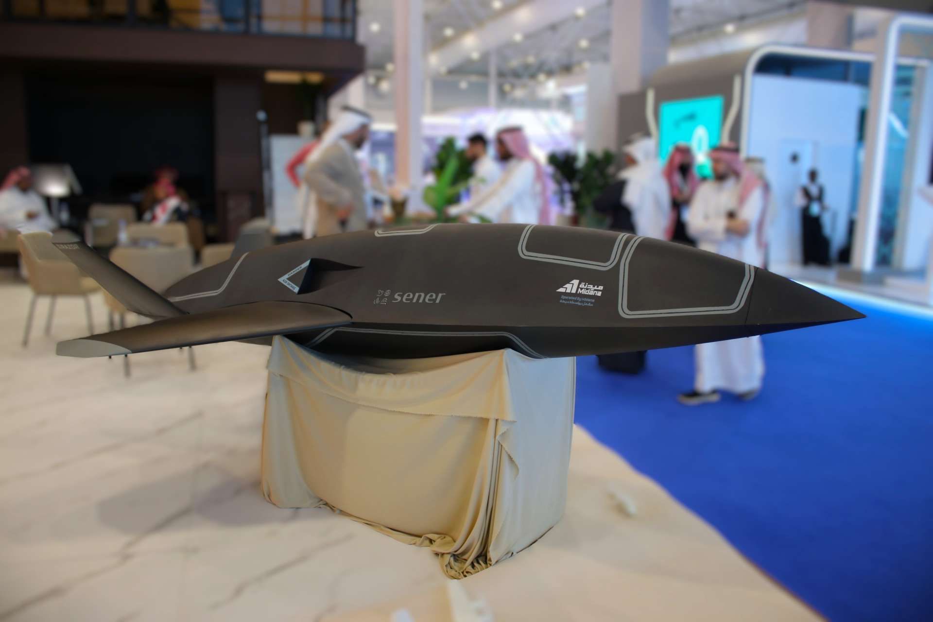 At the World Defense Show 2026 in Riyadh, Sener introduced the SRC 100 Razor, a recoverable autonomous drone built to support both advanced air defense training and real-world ISR missions in electronically contested environments (Picture Source: Army Recognition Group)