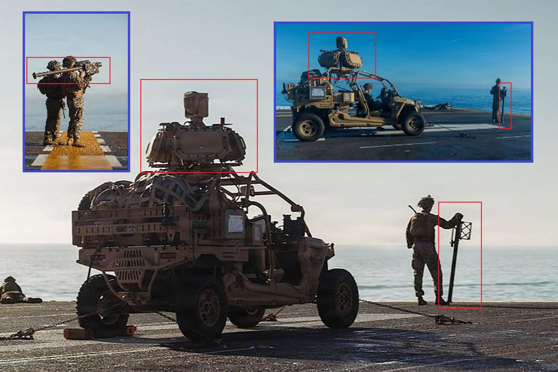 During the drill,  U.S. Marines employed the L MADIS electronic warfare suite alongside Stinger missile teams, creating a layered air defense posture tailored for detecting and disrupting hostile drones in tight maritime terrain (Picture Source: DVIDS)