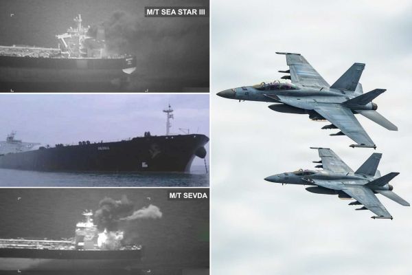 F/A-18E/F Super Hornets launched from USS Abraham Lincoln (CVN-72) and USS George H.W. Bush (CVN-77) used 20mm M61A2 cannon fire against Hasna and precision-guided munitions against Sea Star III and Sevda. (Picture source: US DoD)